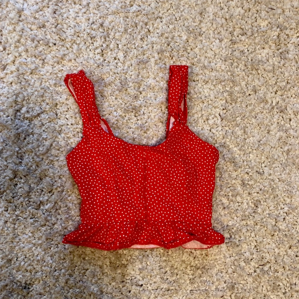 Red Polka Dot crop top XS/S